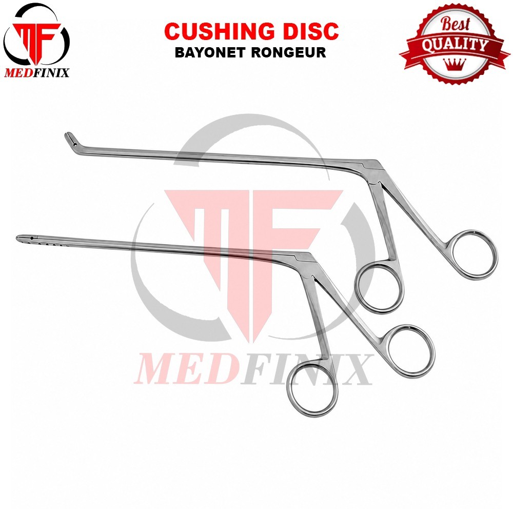 Cushing Disc Rongeur Bayonet Forceps Straight and Up 2,4 mm 6 PCs Set