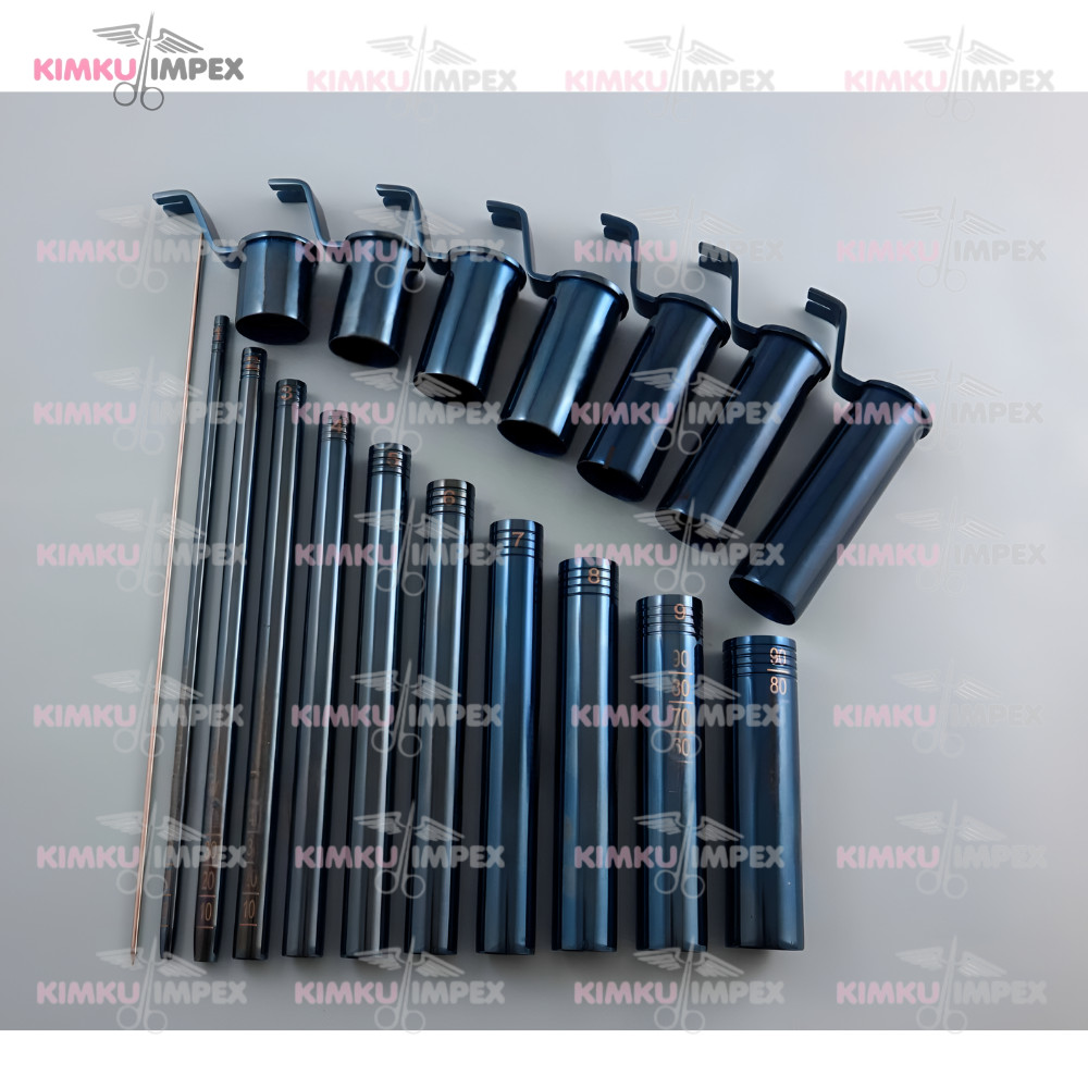 MIS Tubular Retractor Dilators + Neupsy Keys Silver 22-24 mm Surgery Instruments
