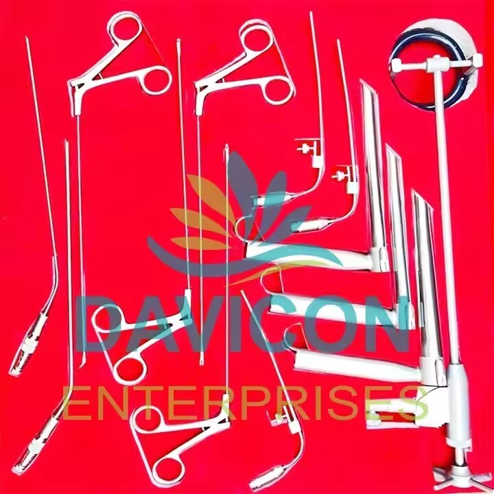 Davicon ENT LARYNGOLOGY SET OF 13 PIECES For ENT Surgical Procedures Instruments