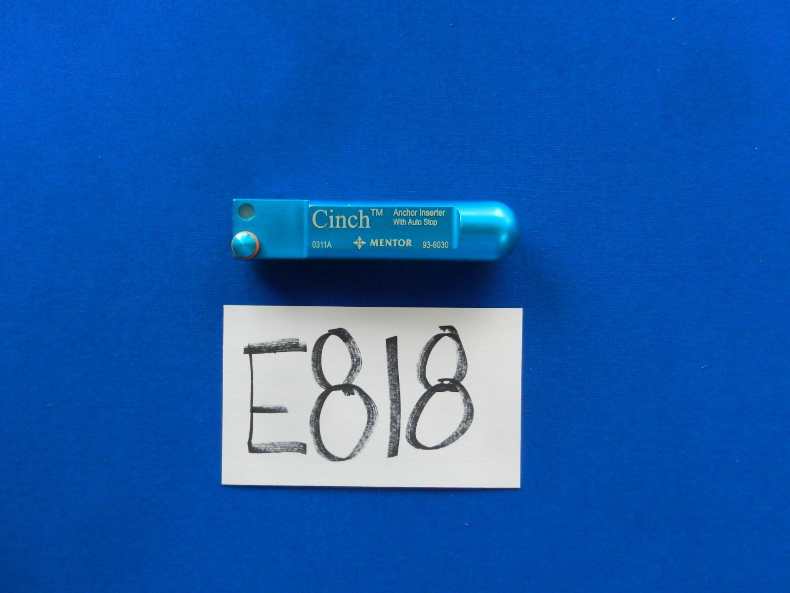 E818 Mentor Surgical Cinch Anchor Instrument with Auto Stop 93-6030