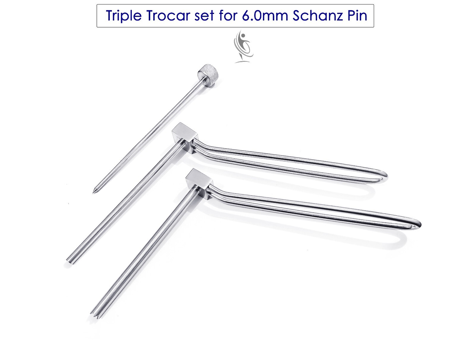 Triple Trocar set for 6.0mm Schanz Pin veterinary instrument