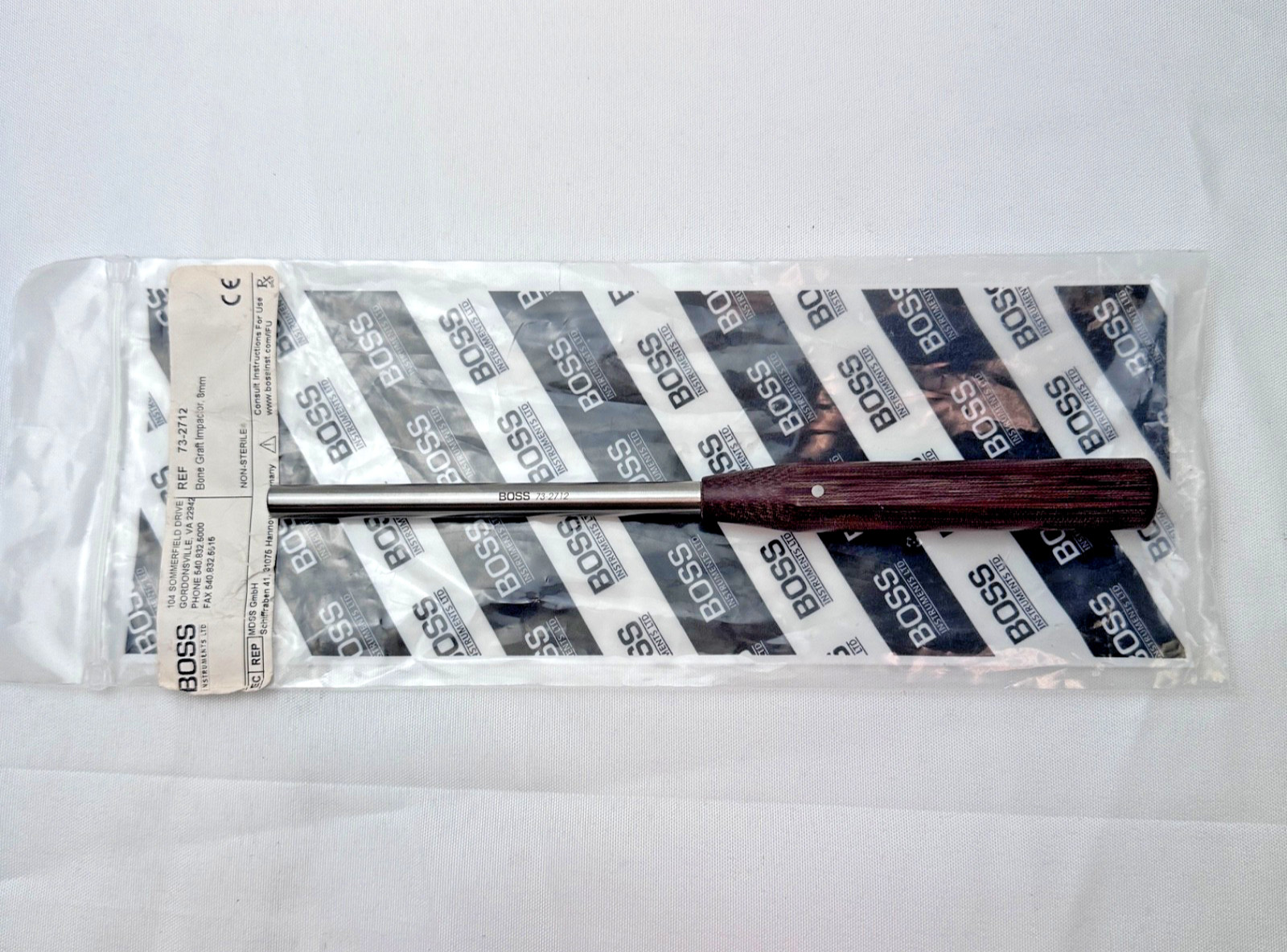 Boss Instruments 73-2712 Bone Graft Impactor 8mm Orthopedic