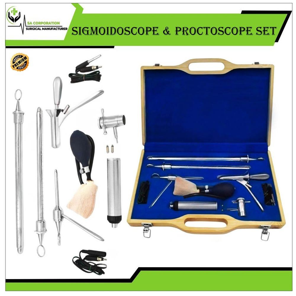Sigmoidoscope & Proctoscope Set OB/Gynecology Anoscope with Tubes & Obturator