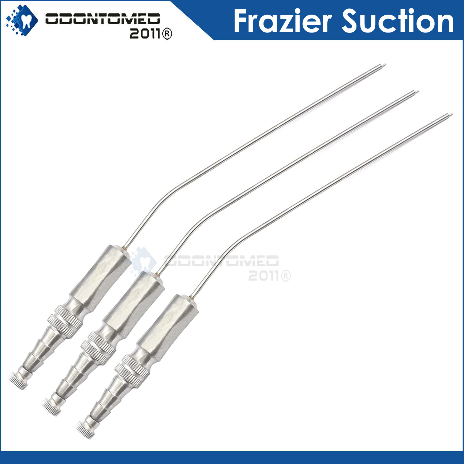 3 Frazier Suction Tube 10fr Aspirator Curved Diagnostic Surgical ENT Instruments