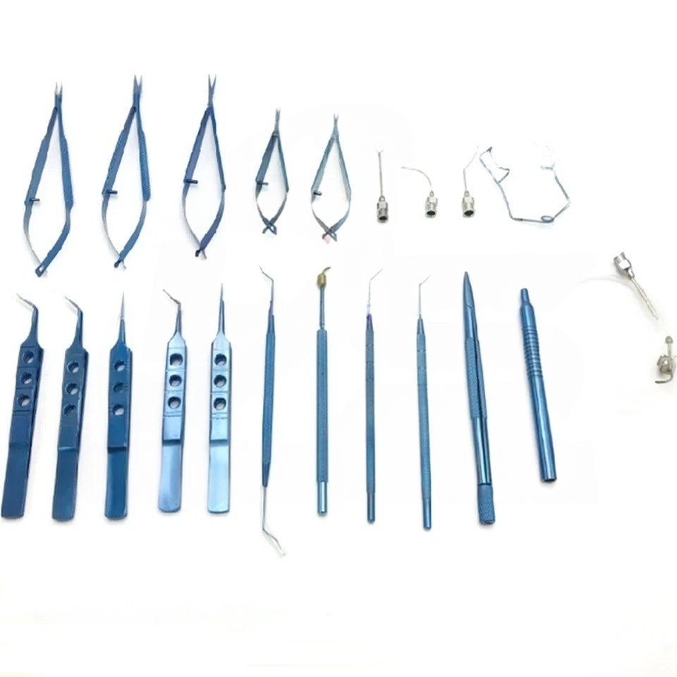 Titanium Eye Cataract Kit Ophthalmic Surgery Set With Sterilizing Case