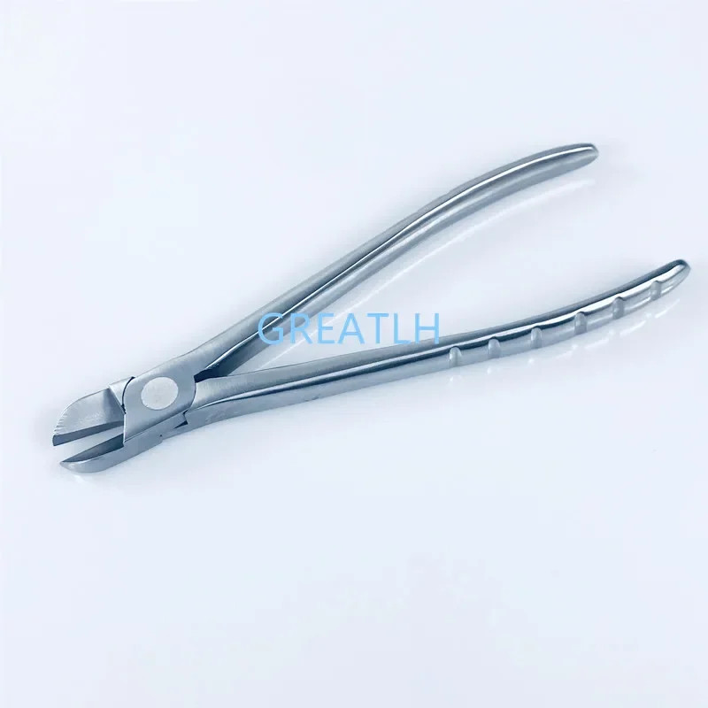 Veterinary Kirschner Wire Cutter Flat Nose Pliers with Serrated Jaws Bone Forcep