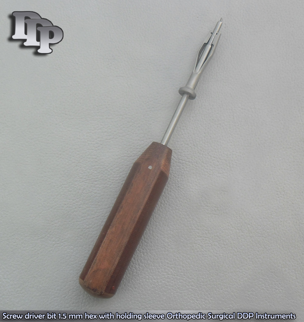 Screw driver bit 1.5mm with holding sleeve Orthopedic Surgical Instruments