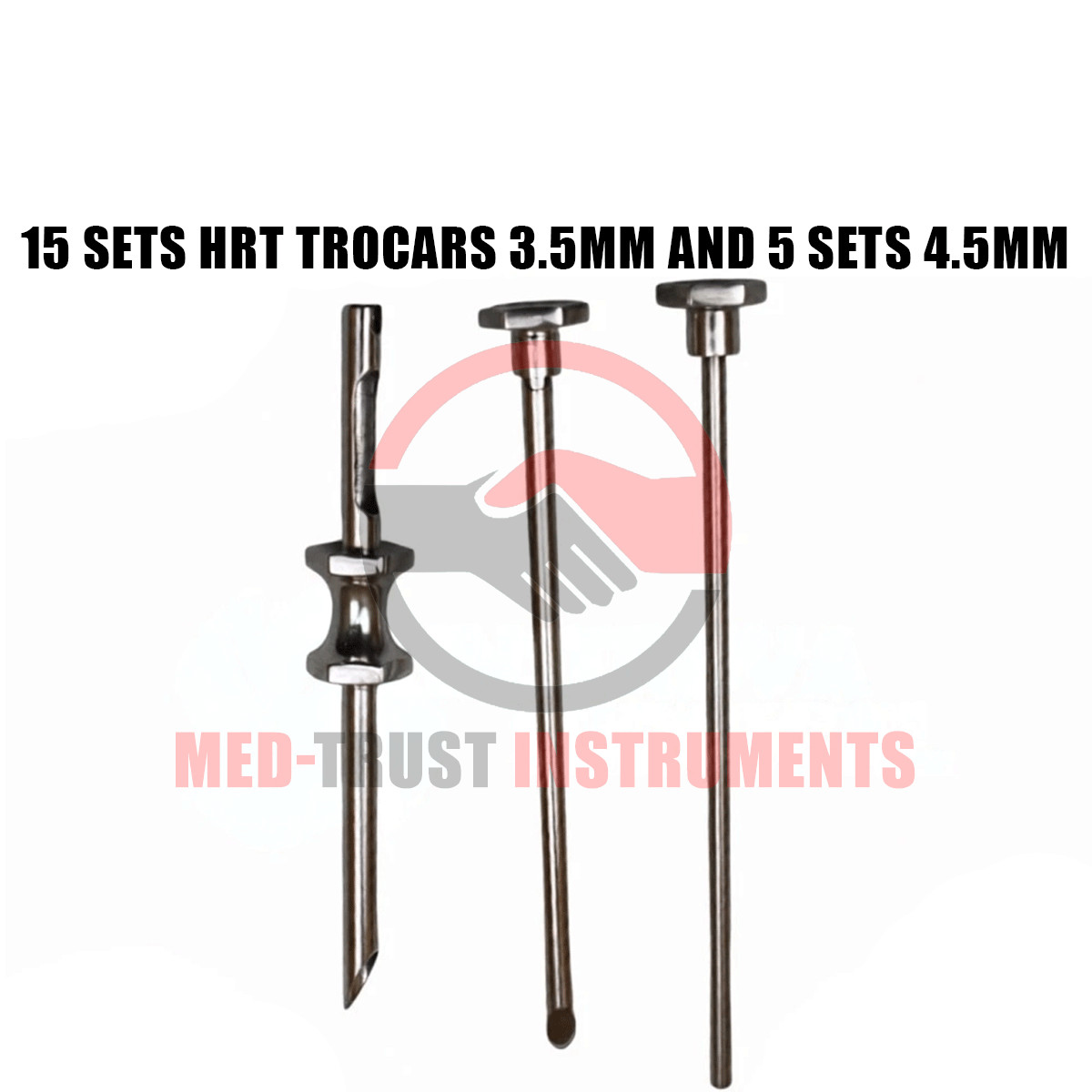 15 Sets HRT Trocars 3.5mm And 5 Sets 4.5mm High Quality Stainless Steel
