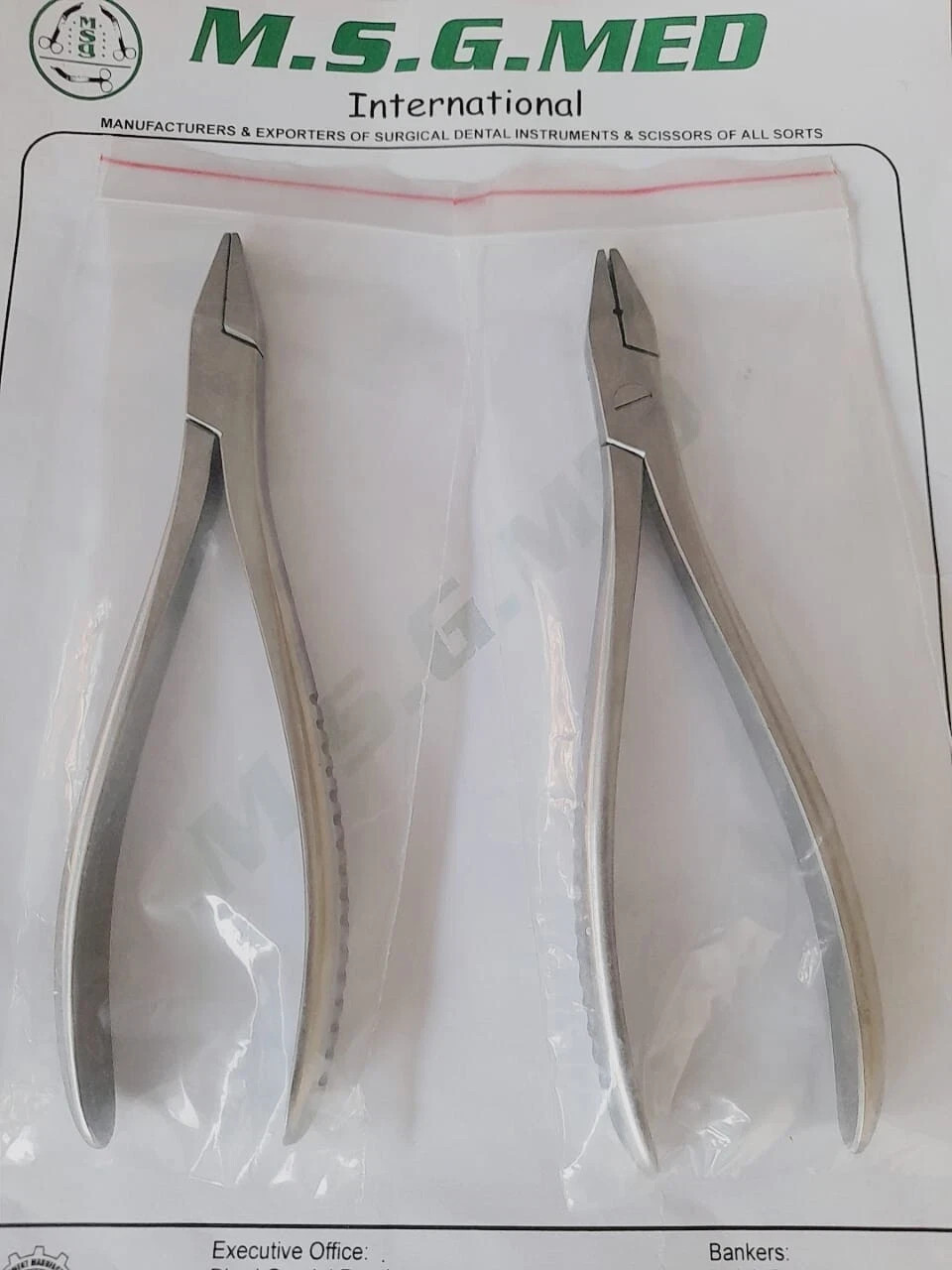 Orthopedic Flat Nose Bone Holding Pliers 17cm Stainless Steel 2PCS Set