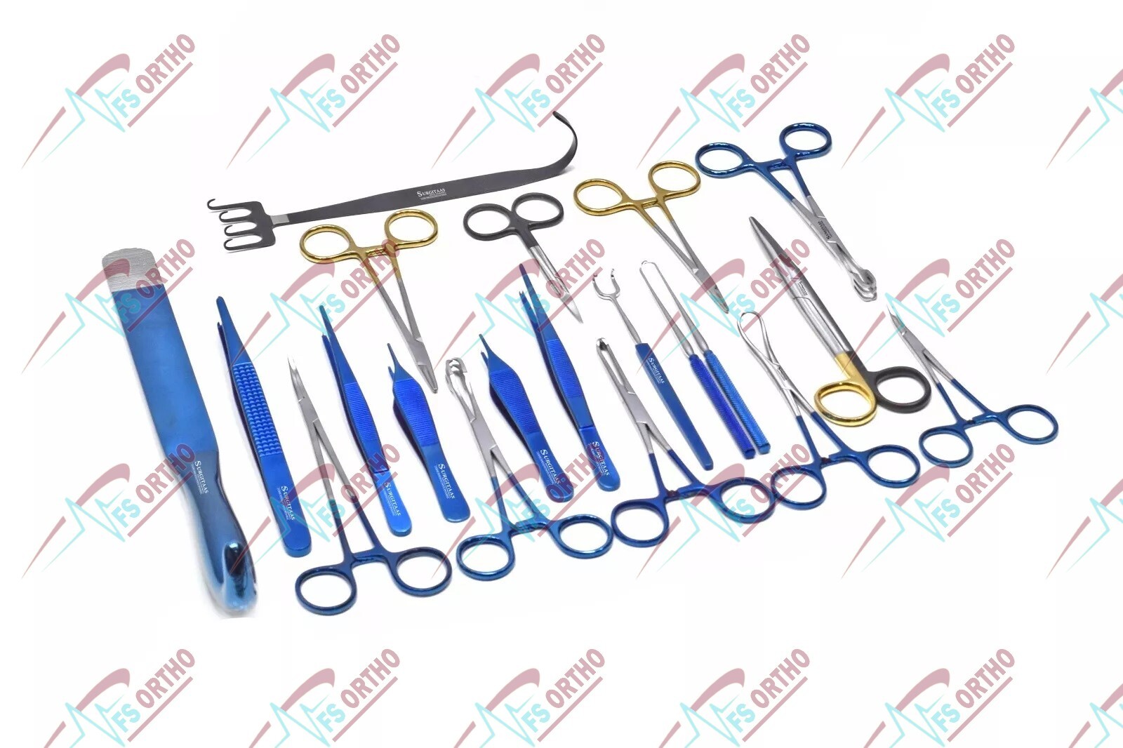 Tebbetts Breast Surgery Instruments Set of 39 Pcs Breast Augmentation Set