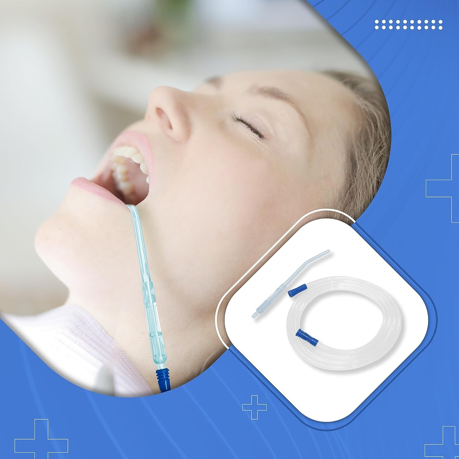 Otica Yankauer Suction Set | 2.5M Long Suction Tube with Yankauer Handle, F Ship