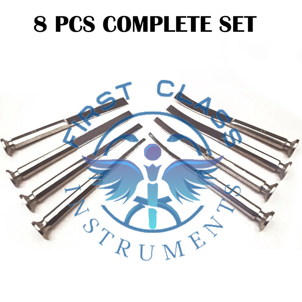Orthopedics Osteotomes Bone Osteotomes straight curved Veterinary 8 Pcs Set