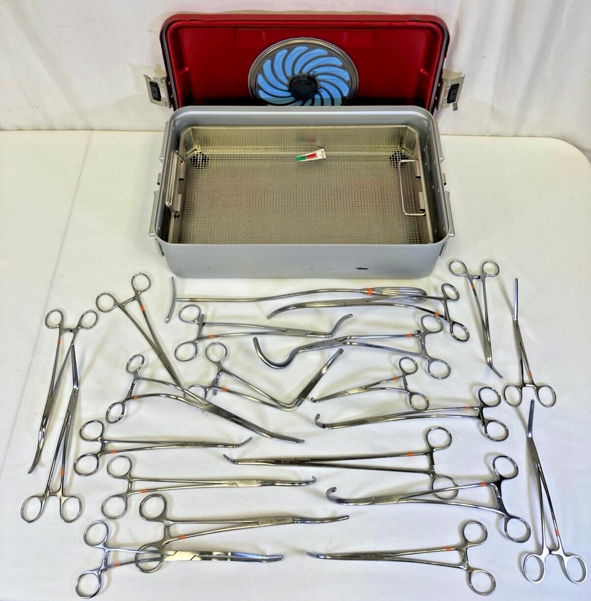 21 Piece Pilling Weck Large Vascular Instrument Set w/ Case General Surgery