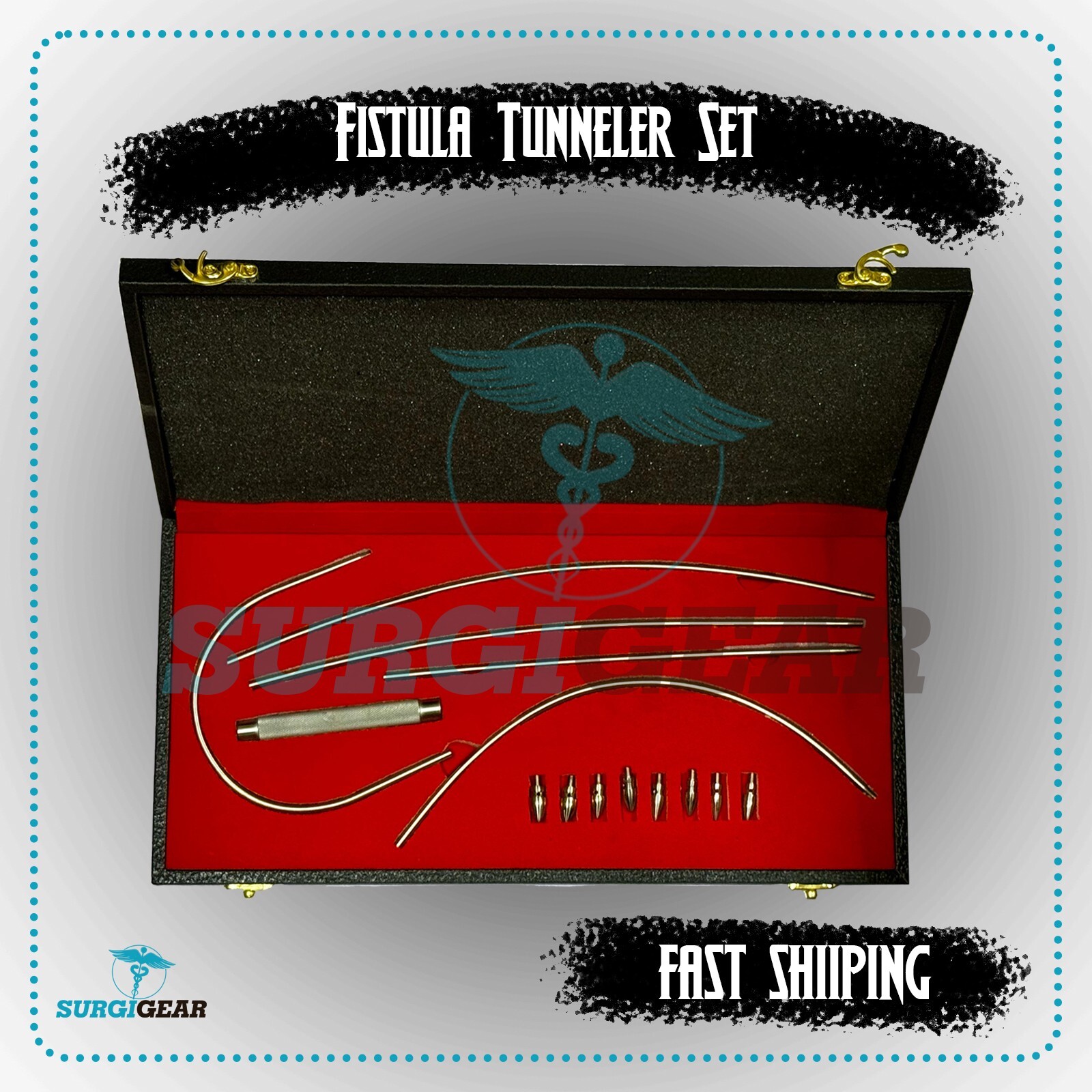 Vascular Set Fistula Tunneler Set Fistula Surgery Instruments with Hard Case