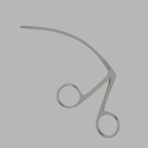 Surgical Carroll Tendon Pulling Forceps 5.5″ Down Curved Shaft 2 x 8 mm Serrated