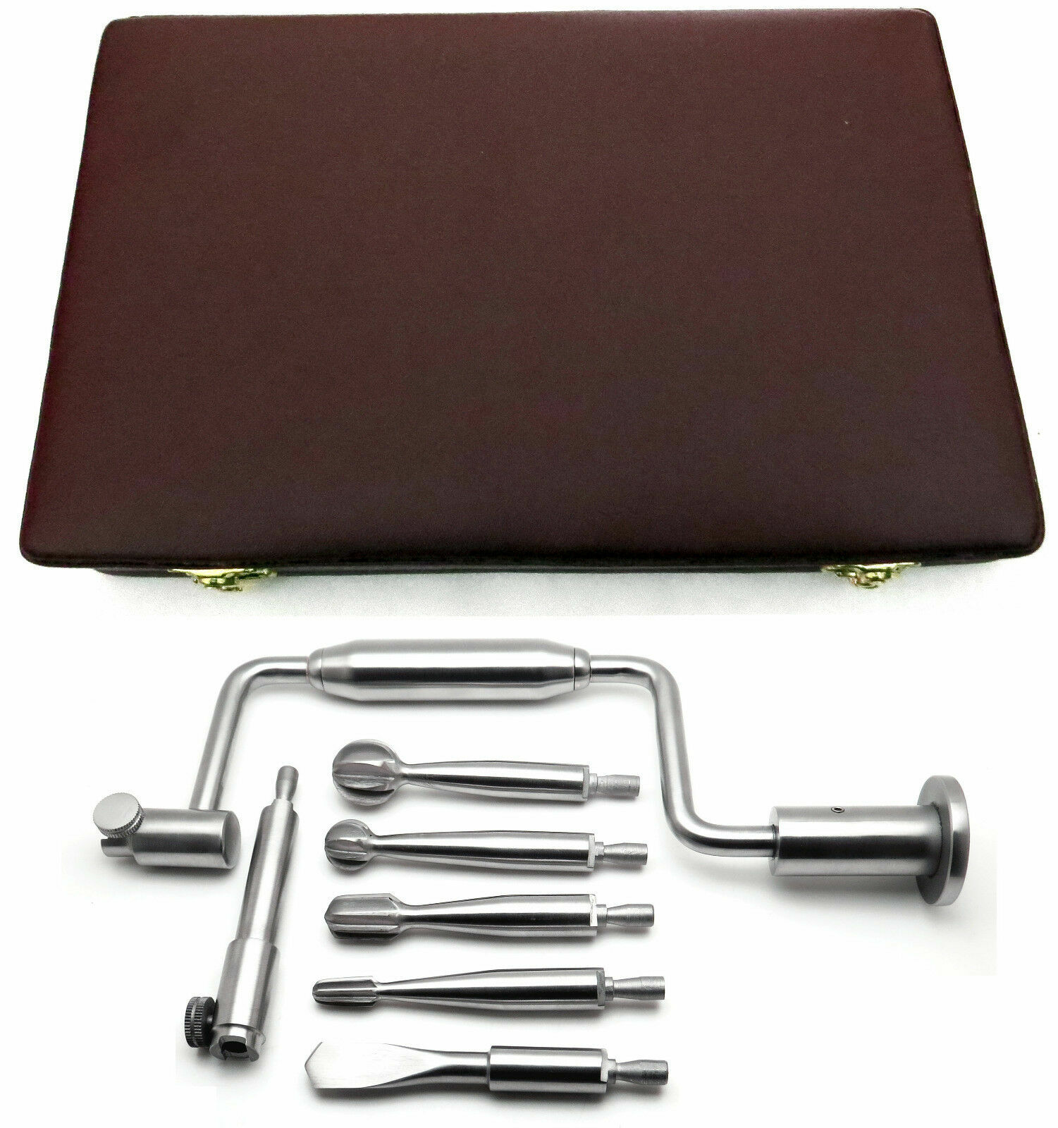 Hudson Brace Hand Drill Set 7 PCS With Box Surgical Orthopedic Instruments A+