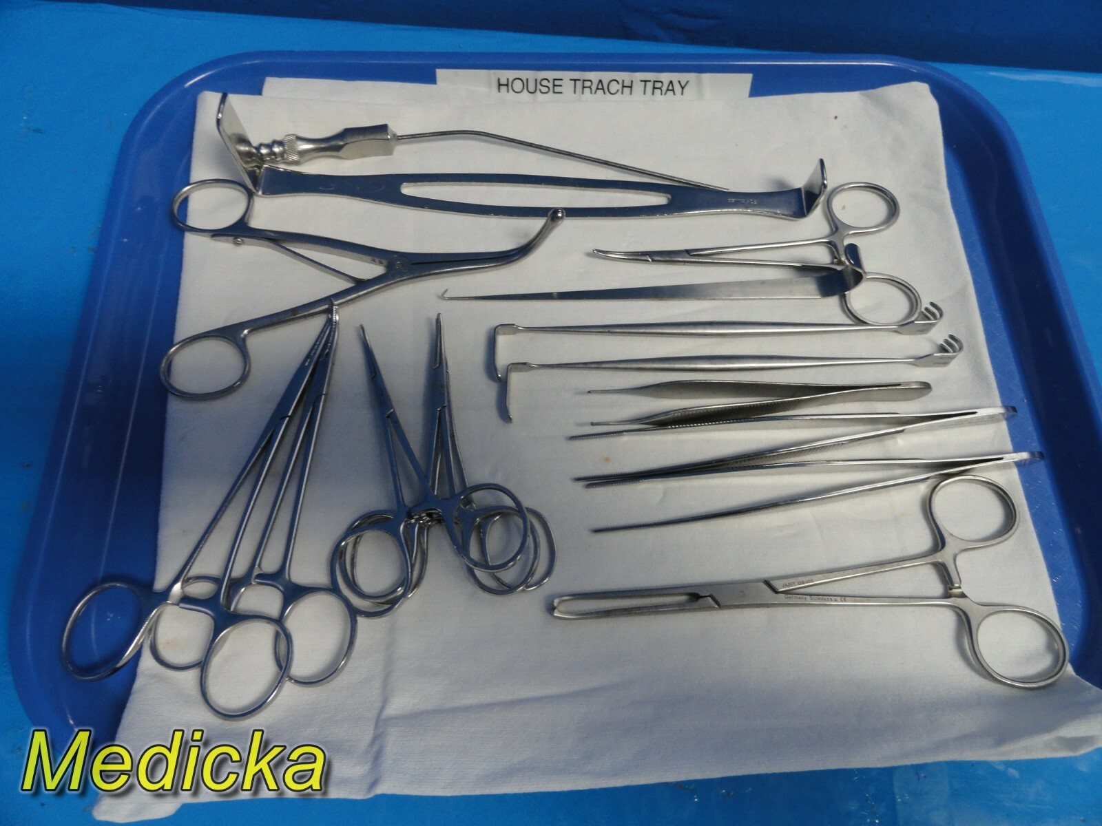 Jarit Codman Aesculap House TRACH (Tracheotomy) Instrumentation Tray ~ 22414