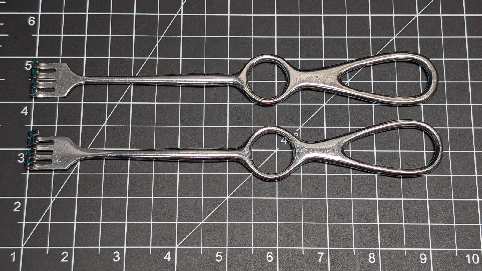 2x Lawton Volkman Retractor 4-Prong Blunt, compare: 50-8078 SU3573 jarit 200-312