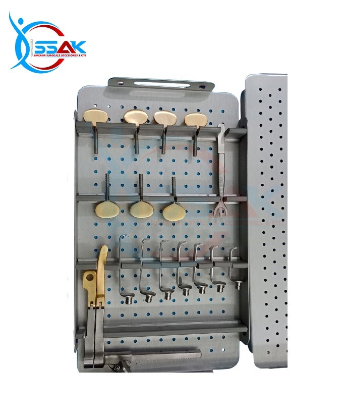 Caspar Lumbar Discectomy Retractor Set Surgical Instruments Kit With Container