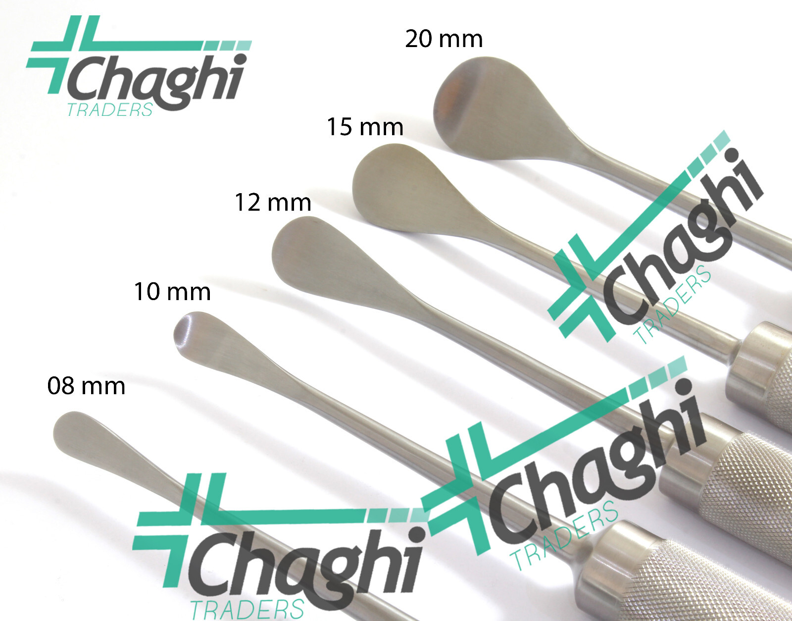Spinal Elevator Sharp 28 cm Knurled Handle 10 mm to 30 mm 5 Surgical orthopedic