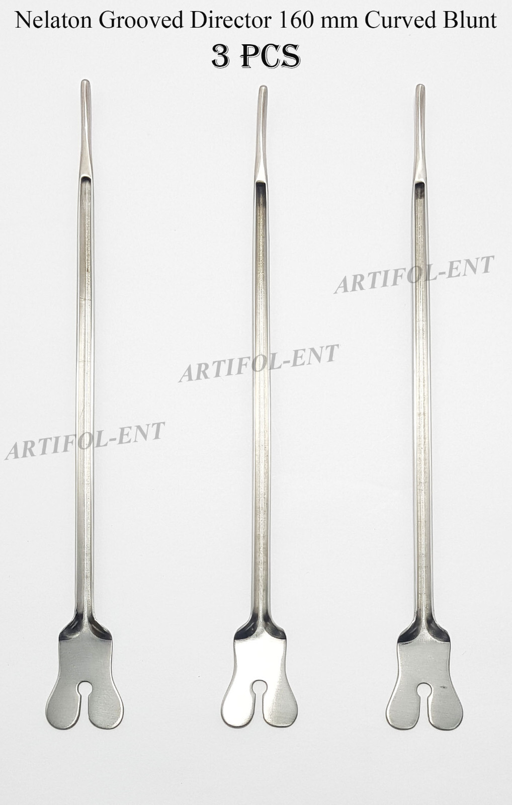 Nelaton Grooved Director 160mm Curved Blunt Surgical Probe SD0140