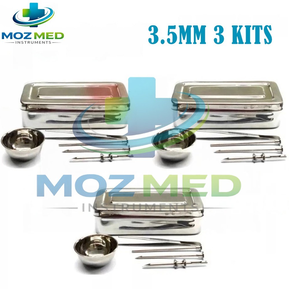3 HRT Trocar kit 3.5mm 3 kits ,Hormone Replacement Pellet Insertion Kit 3 Sets