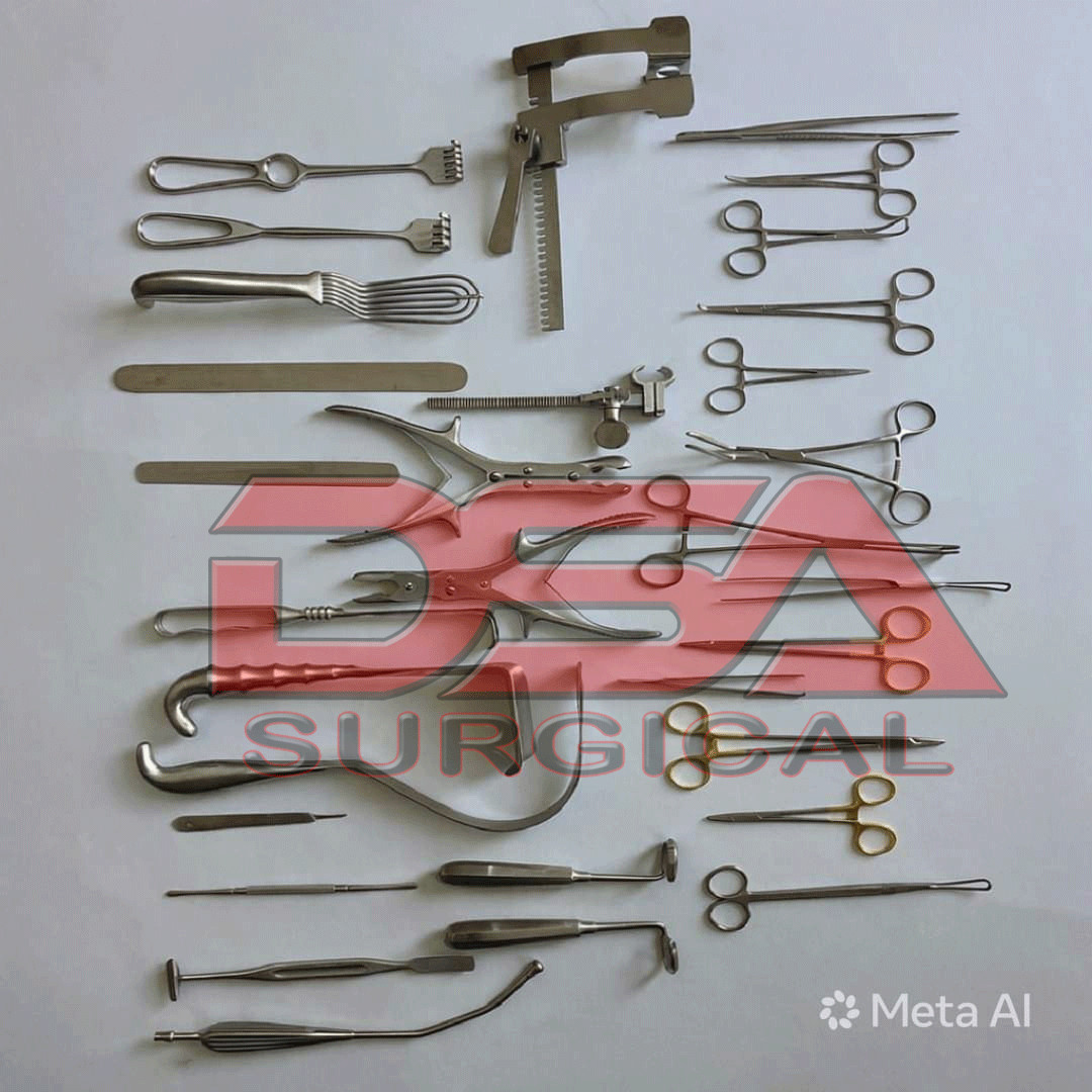 Open Thoracotomy Surgical Instruments Set of 35 pcs