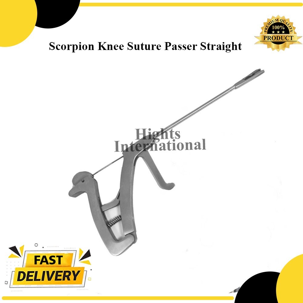 Scorpion Knee Suture Passer Straight Arthroscopy Instruments