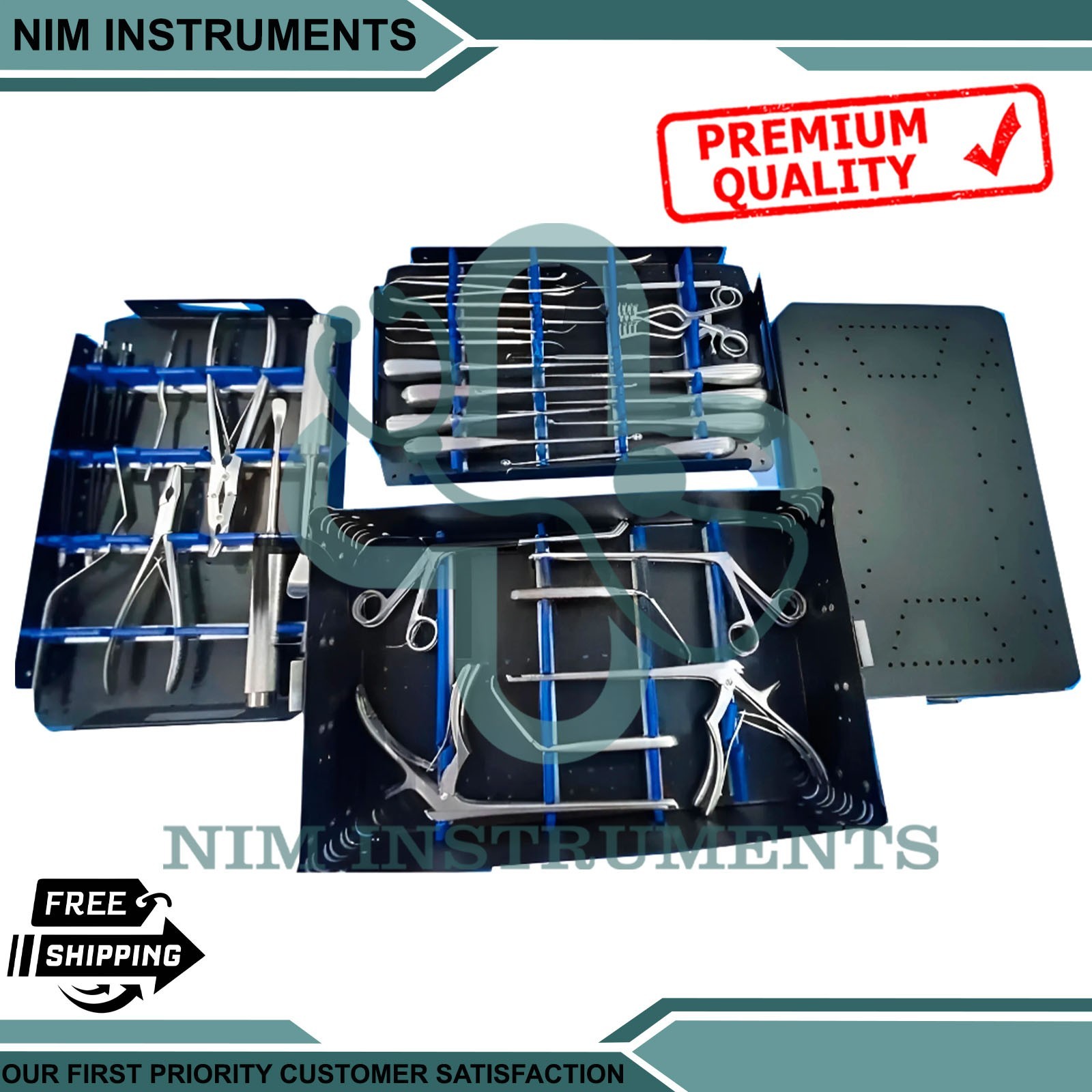 Orthopedic Cervical Spinal Surgery Instrument Set With Alminum Box