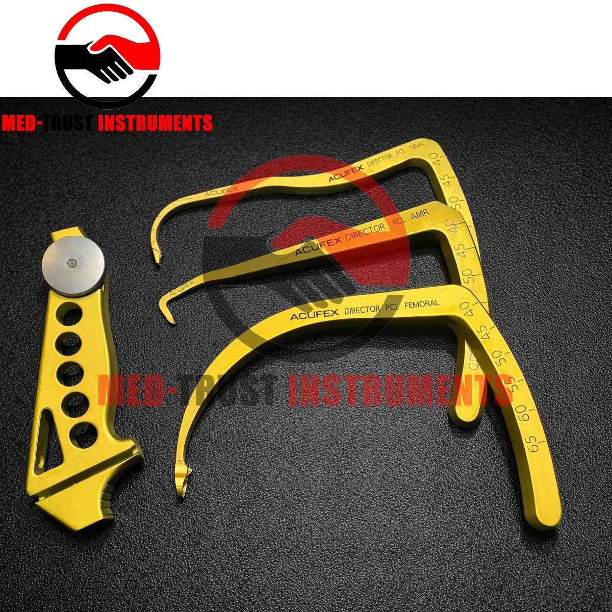 New Director ACL/ PCL Drill Guide and Aimers Acufex orthopedic instruments
