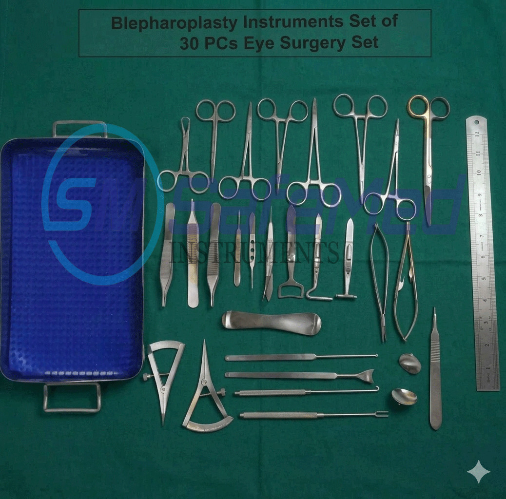 Blepharoplasty Instruments 30 Pcs Plastic Surgery Set High Quality