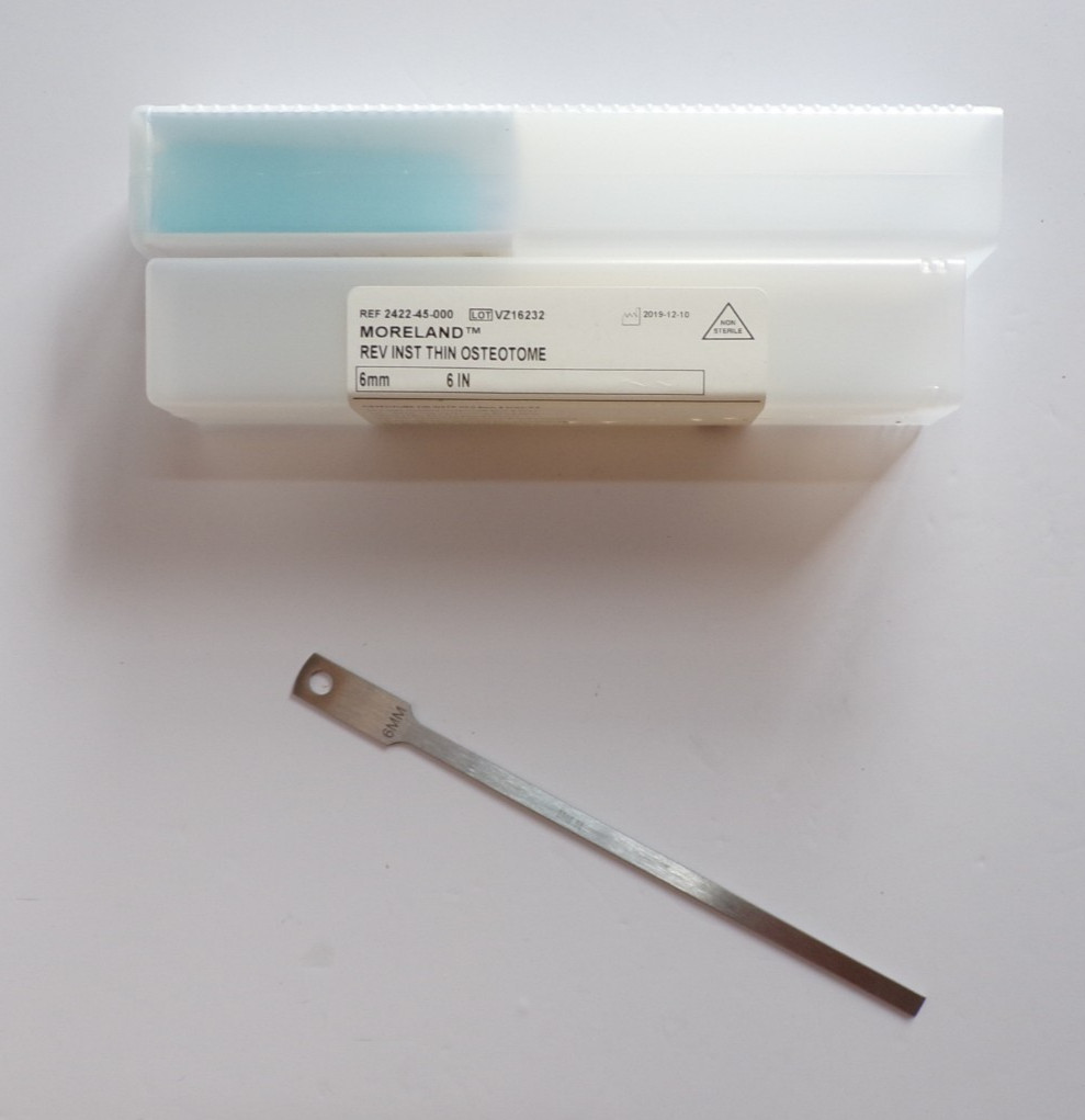 Depuy 2422-45-000 Moreland Osteotome Insert Thin 6mm 6″ Orthopedic