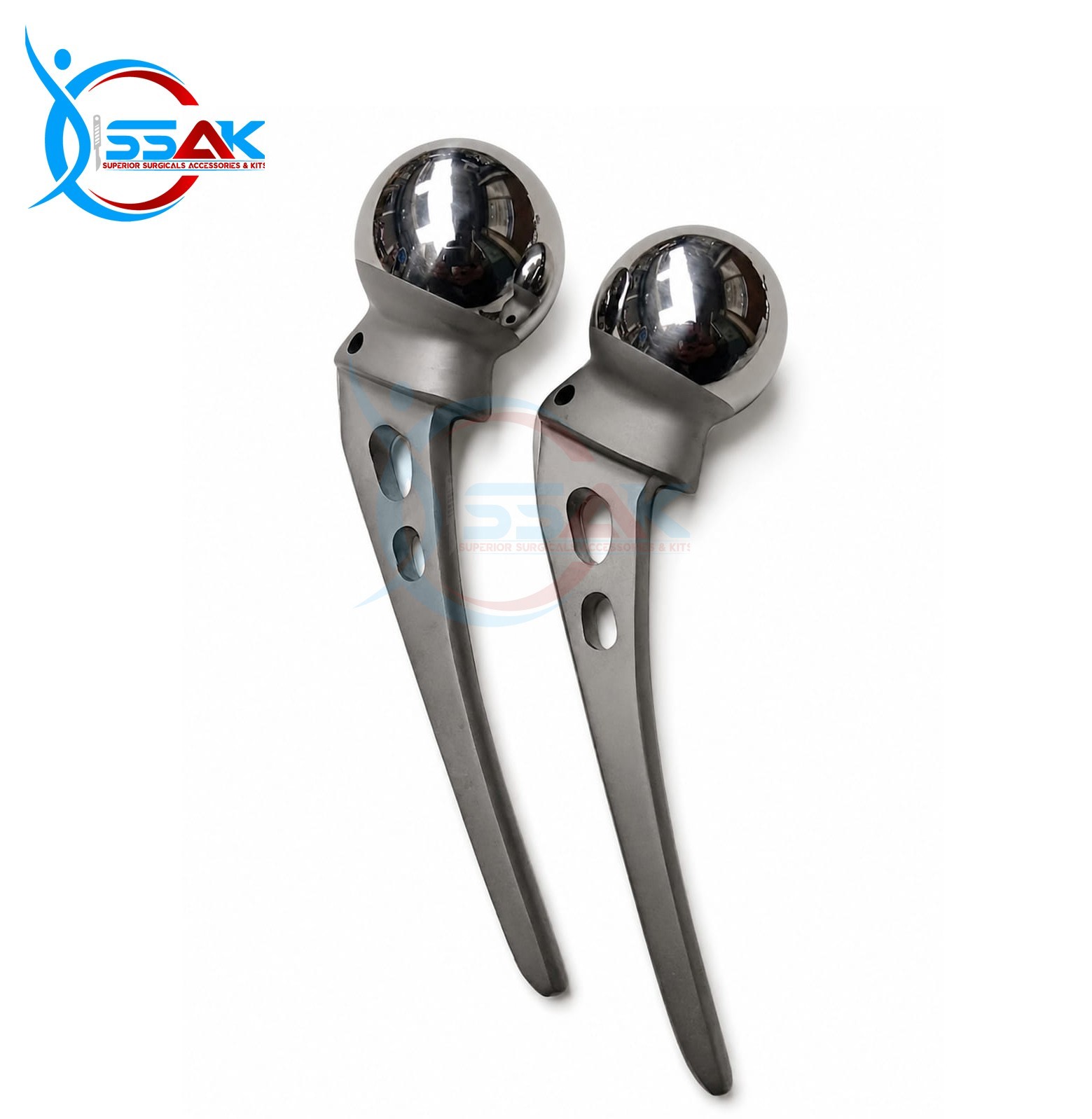 AMP Hip Prosthesis Orthopedic Instruments 46mm & 47mm 2 Pcs Lot