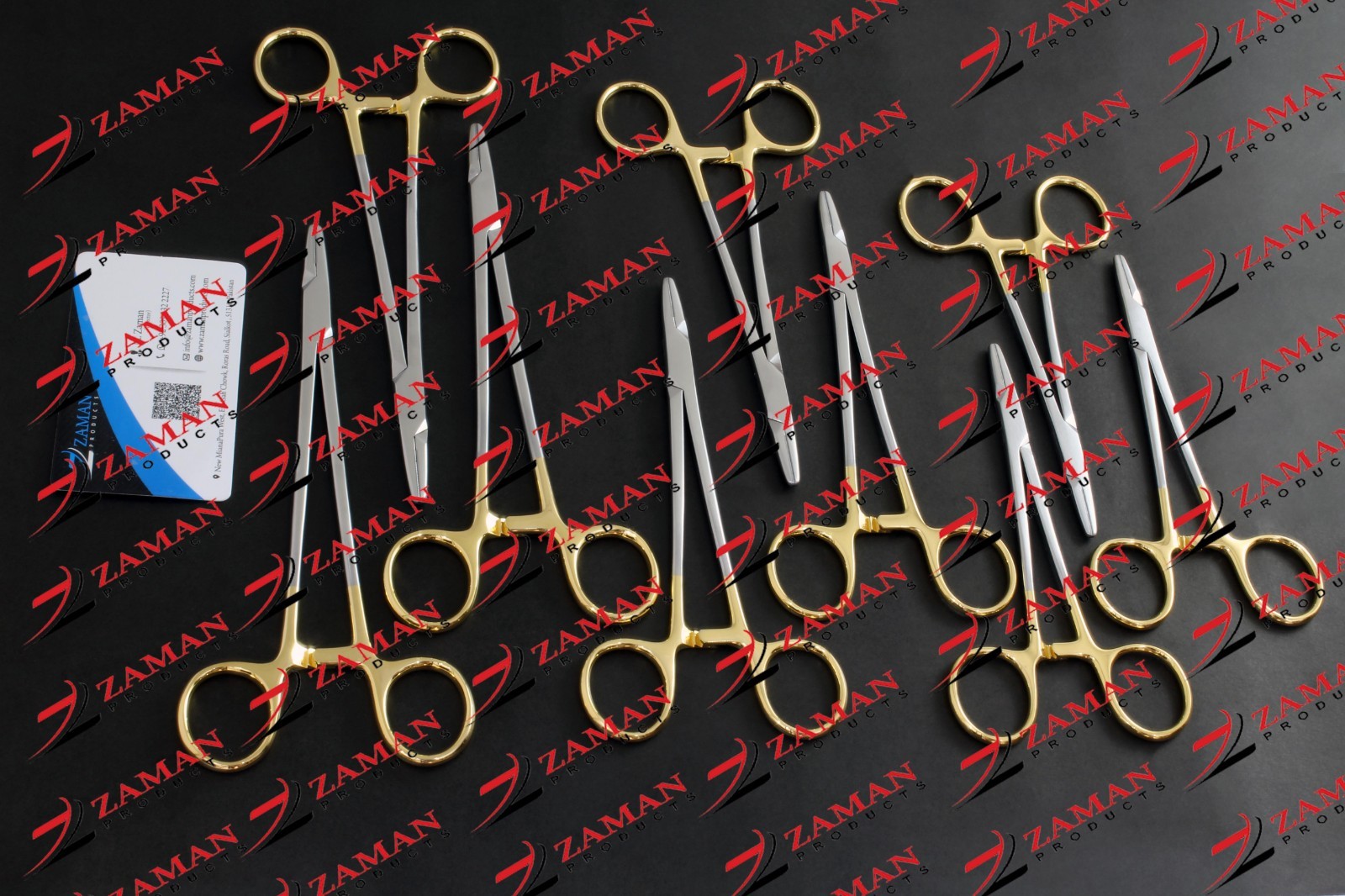 TC Mayo Hegar Needle Holder straight 14,16,18 cm Gold 09 PCs BY Zaman Products