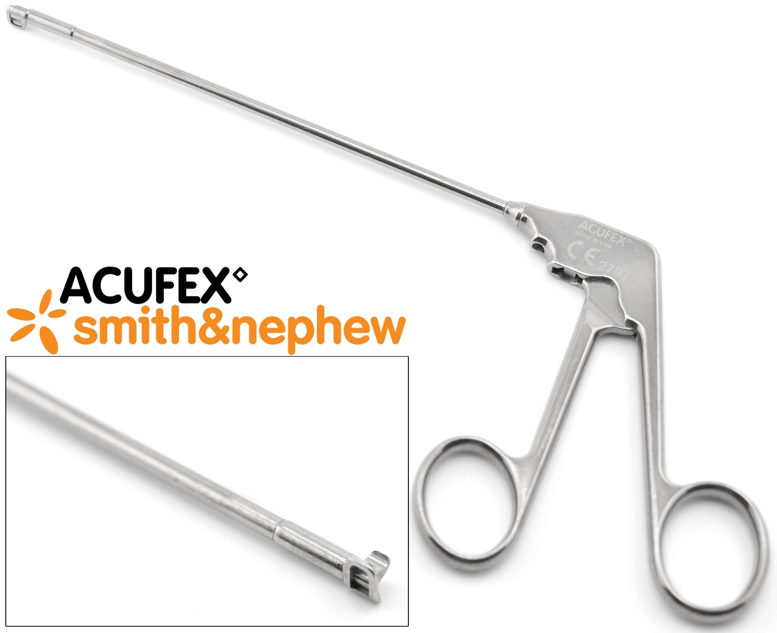 Acufex 010913 Smith & Nephew Basket Rotary Punch Curved 90° Right 2.2mm Bite 6.5