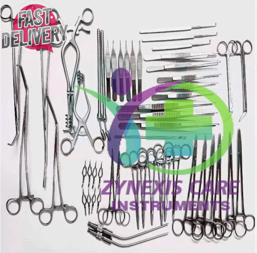 Set 52 Pcs Vascular Surgery Set Surgical Medical Surgical Instruments