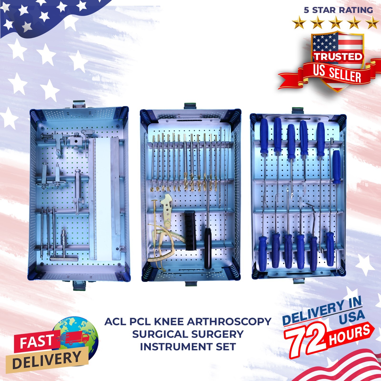 ACL PCL Knee Arthroscopy Surgical Instrument Set Orthopedic Reconstruction