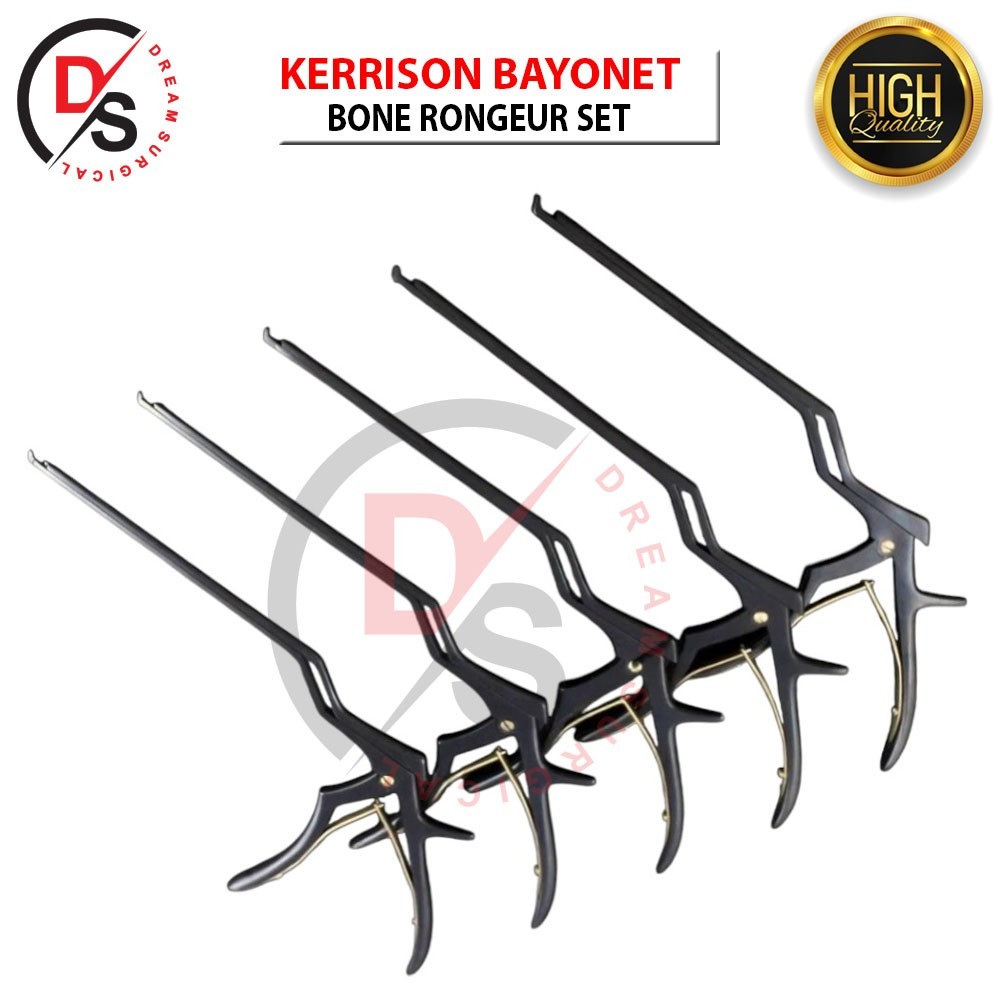 5pcs Kerrison Bayonet Bone Spine Rongeur, German Orthopedic Instrument