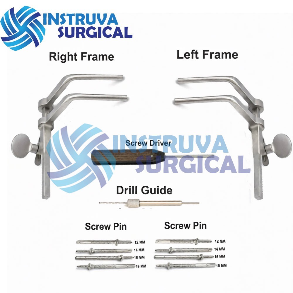 Caspar Cervical Distractor Right & Left Set Screws Pins Screw Driver Drill Guide
