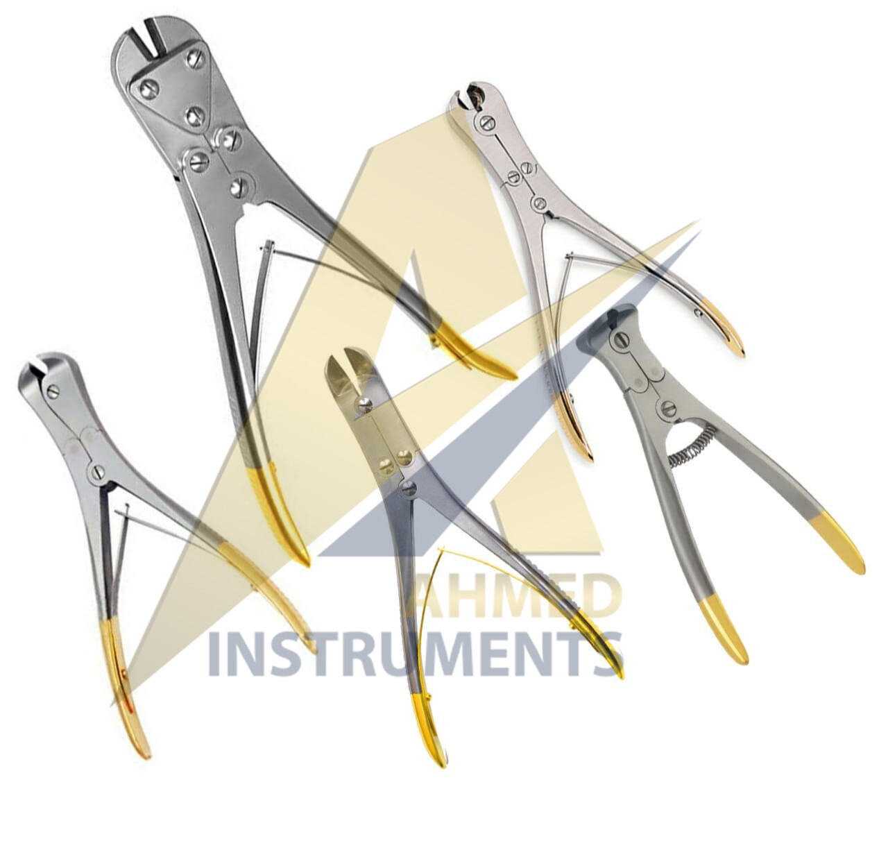 T/C CNS Pin Wire & Kirschner Wire Cutter Mix Set of 5 PCs Orthopedic Instruments