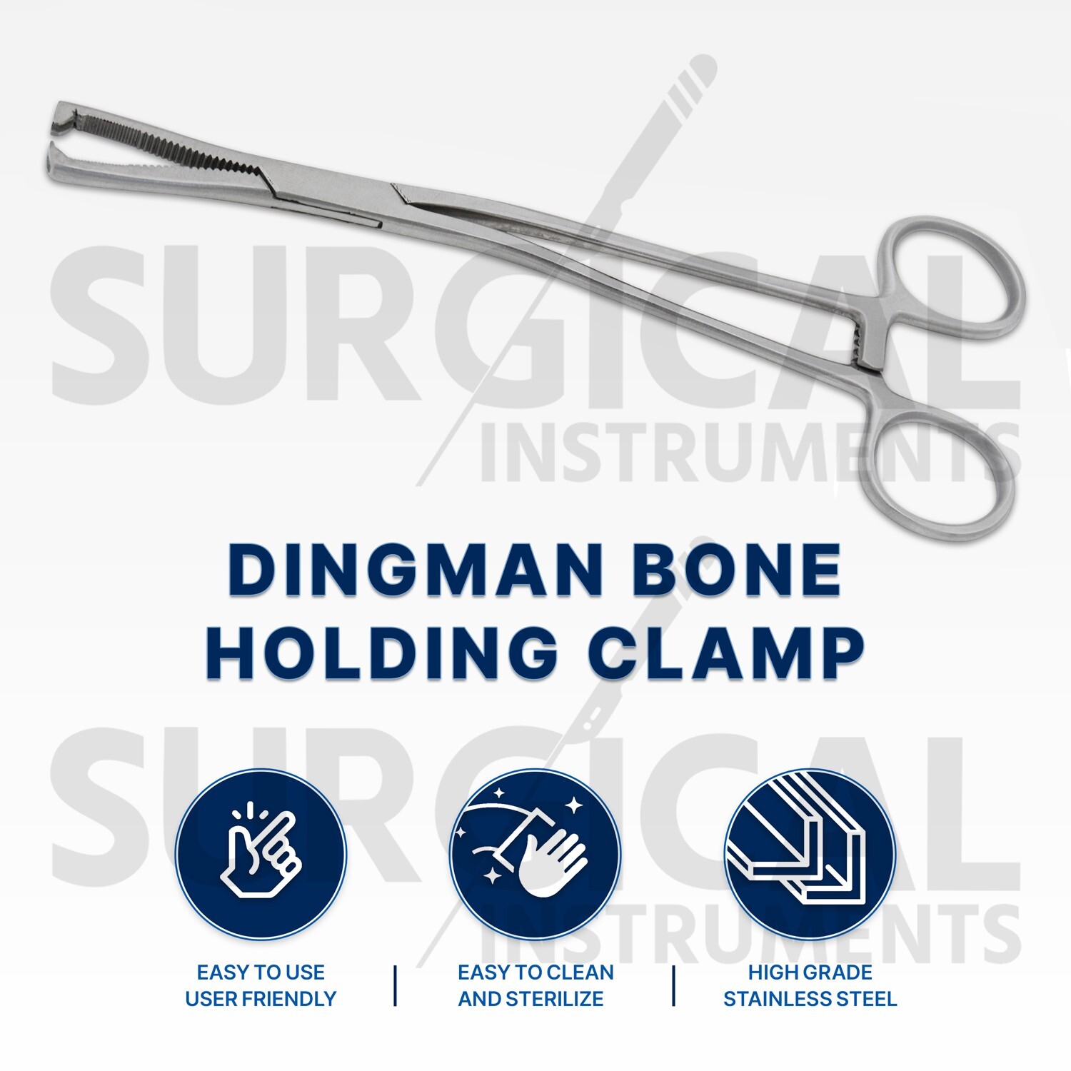 DINGMAN Bone Clamp Forceps 7.5″ Orthopedic Surgical Instruments German Grade