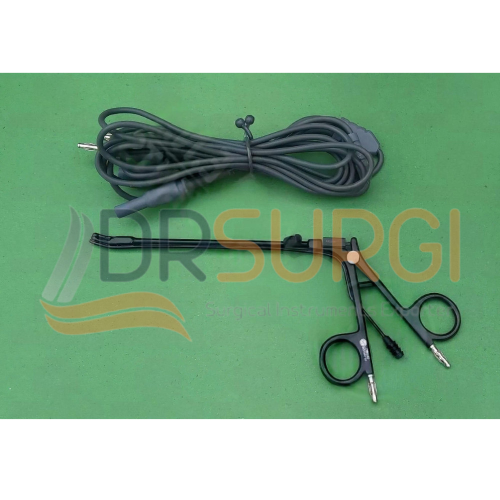 STAMMBERGER Bipolar Suction Forceps, 12.5cm Length, 15° Up Tip With Cord