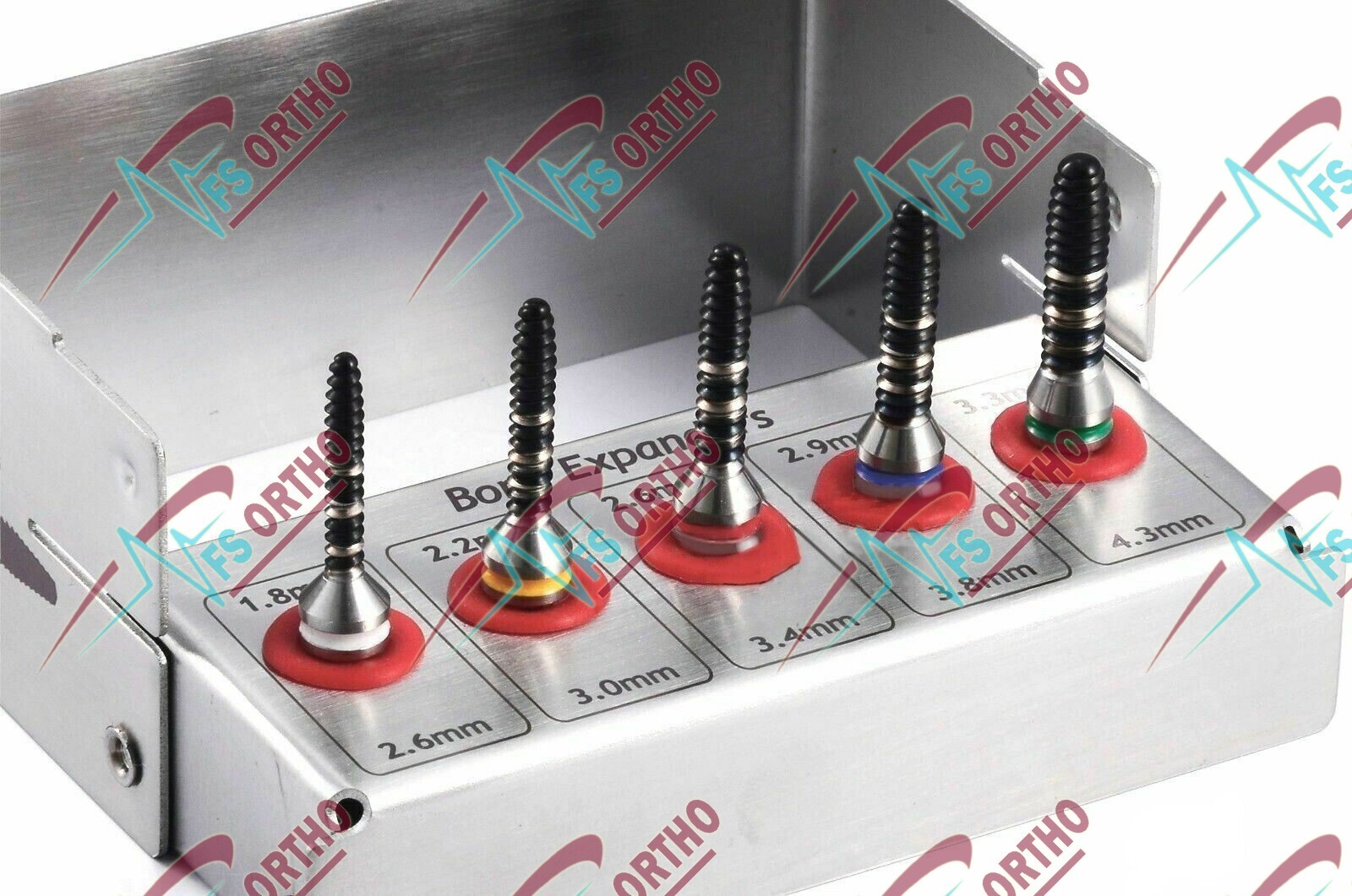 Bone Expander Kit 5pcs Screws Dental Implant Titanium Coated Surgical Surgery