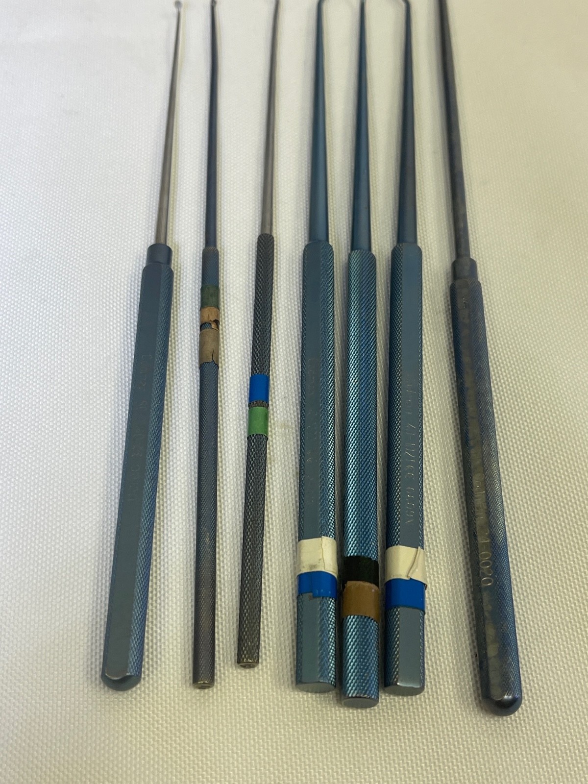 7 Piece Codman Titanium Curette Hook & Pick Set Neurology Orthopedic