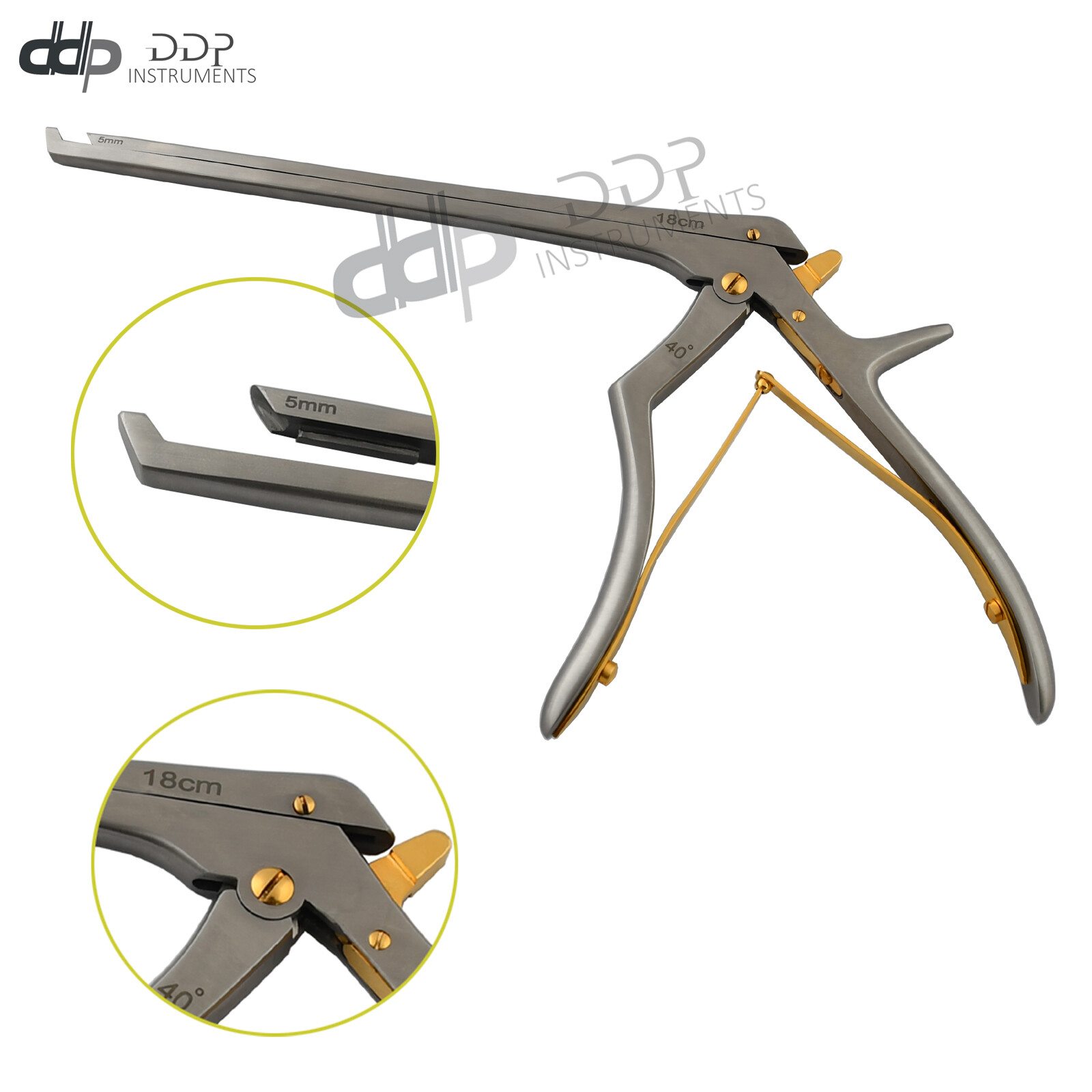 Kerrison Cervical Rongeurs 18 cm Shaft 5mm Upward 40 Degree Orthopedic OP-042