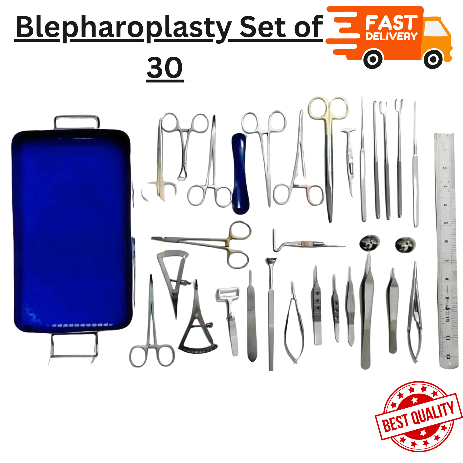 Blepharoplasty Surgical Instruments Kit Stainless Steel Eye Plastic Surgery Set