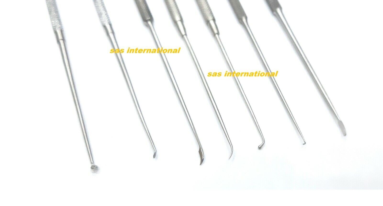 Sickle Knife, Side,Circular, Pick CVD, Ball Probe, Pick 90, Repositor ENT