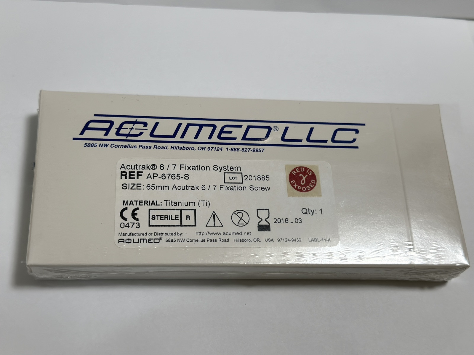 Acutrak® 6 / 7 Fixation System Screw