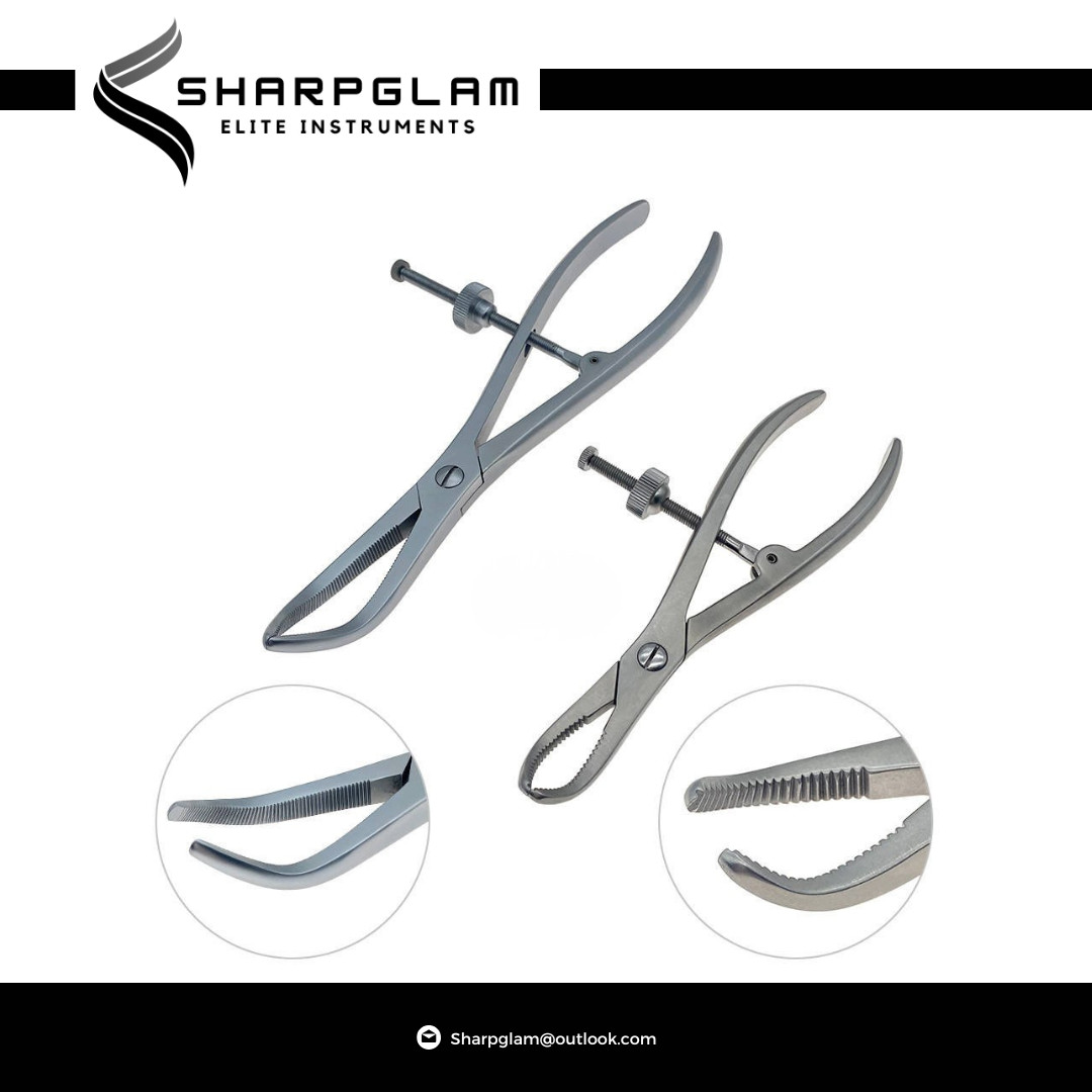 Upper/Lower Bone Reduction Forceps Serrated Jaw Veterinary Orthopedic Instrument