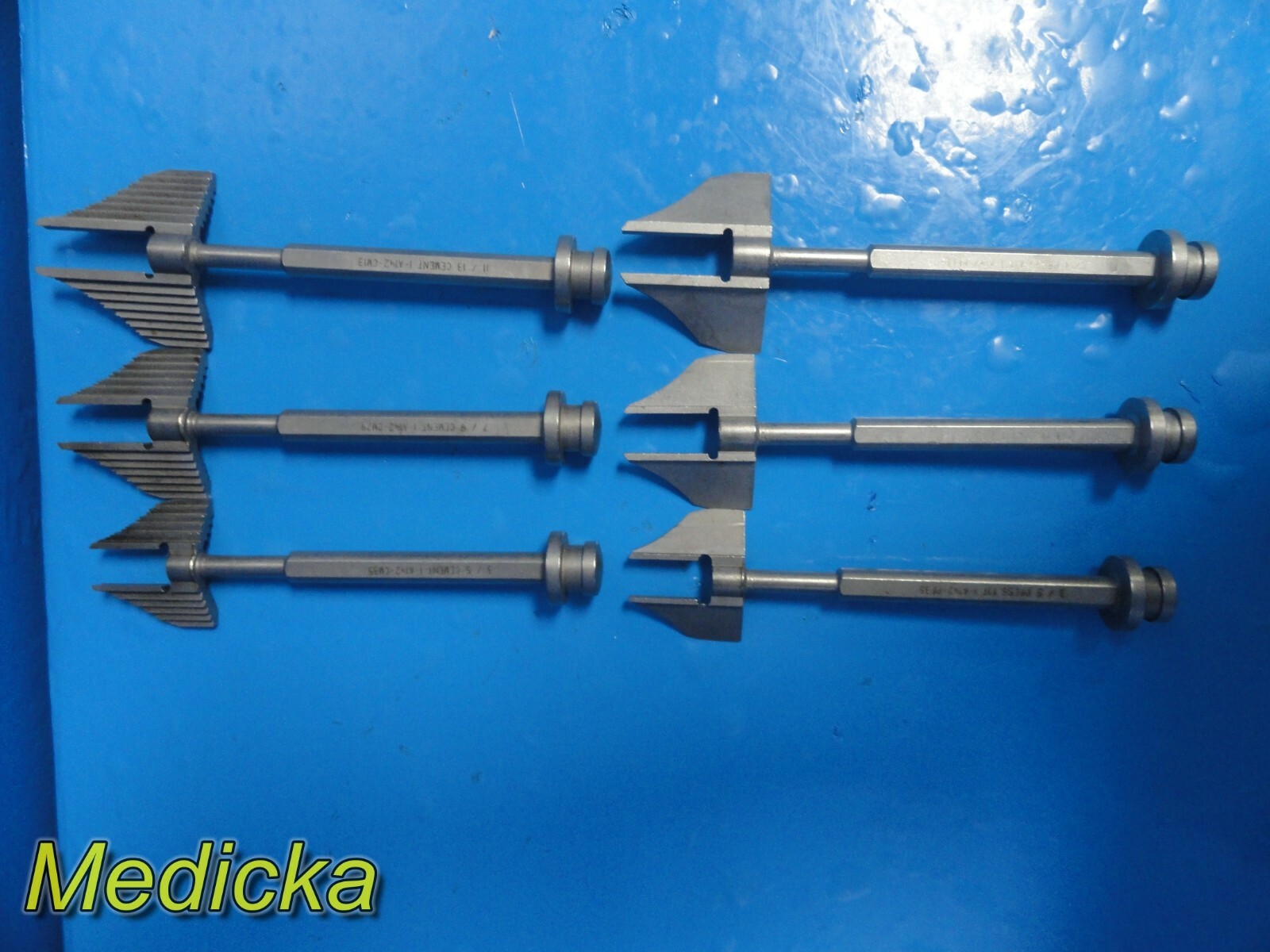6X Stryker Howmedica Osteonics Assorted Orthopedic Press Fit + Cement ~ 19502
